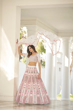 Load image into Gallery viewer, Wonderful White Thread Embroidered Silk Party Wear Lehenga Choli ClothsVilla