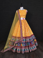 Load image into Gallery viewer, Yellow Color Vaishali Silk Heavy Lehenga Choli With Net Dupatta for haldi Clothsvilla
