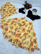 Load image into Gallery viewer, Yellow Color Floral Printed Lehenga with Black Top Mother Daughter Combo Clothsvilla