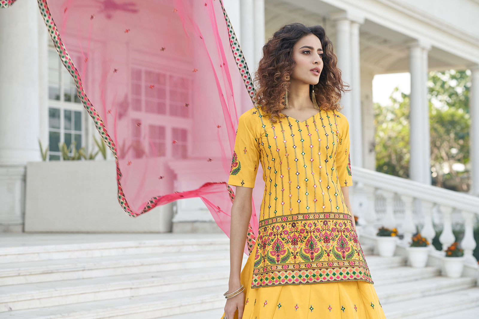 Yellow Color Gota Patti Work Designer Lehenga Suit Clothsvilla