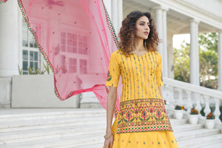 Yellow Color Gota Patti Work Designer Lehenga Suit Clothsvilla