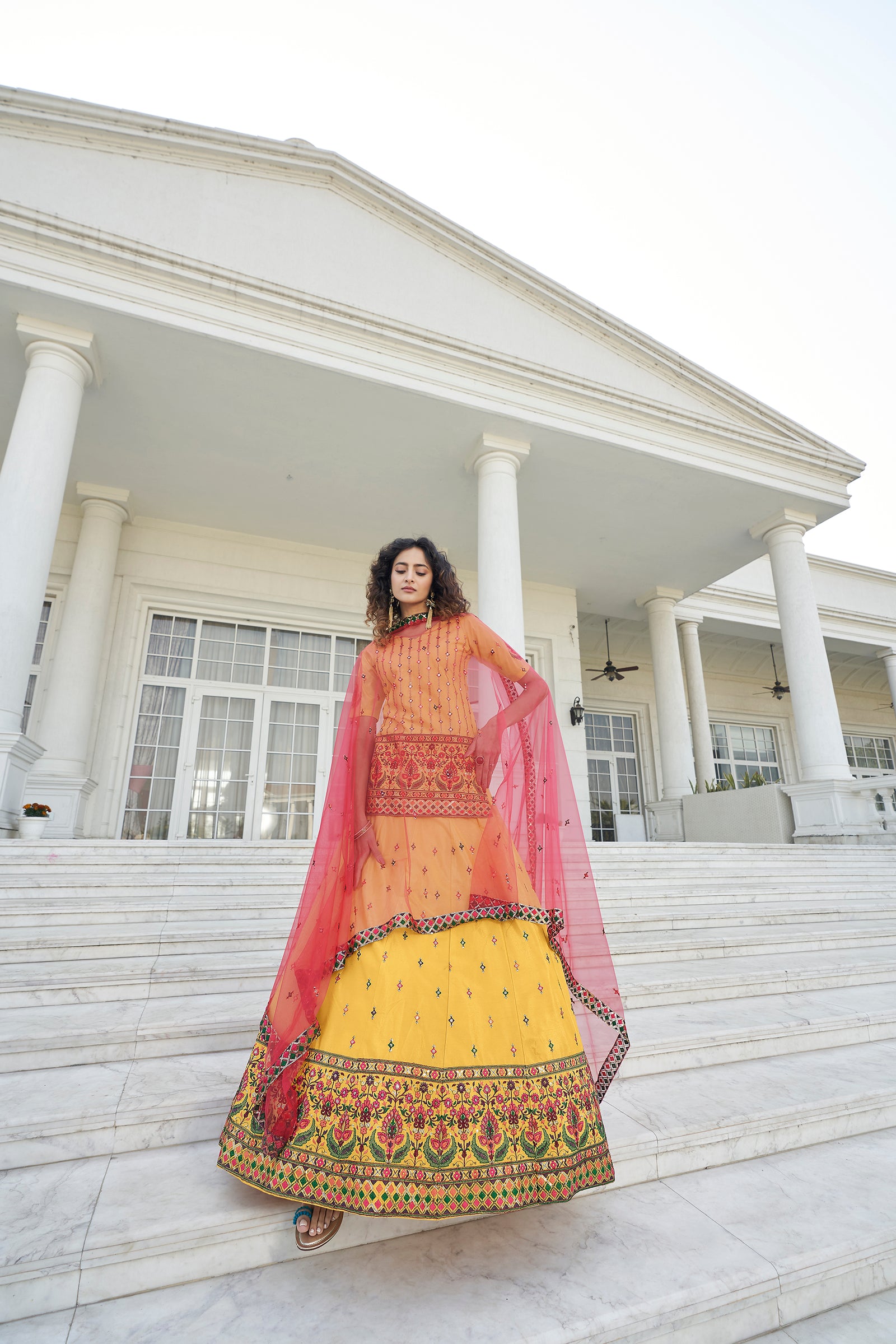 Yellow Color Gota Patti Work Designer Lehenga Suit Clothsvilla