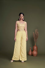 Load image into Gallery viewer, Yellow Contemporary Designer Koti Style Palazzo Collection ClothsVilla.com