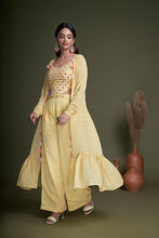 Load image into Gallery viewer, Yellow Contemporary Designer Koti Style Palazzo Collection ClothsVilla.com