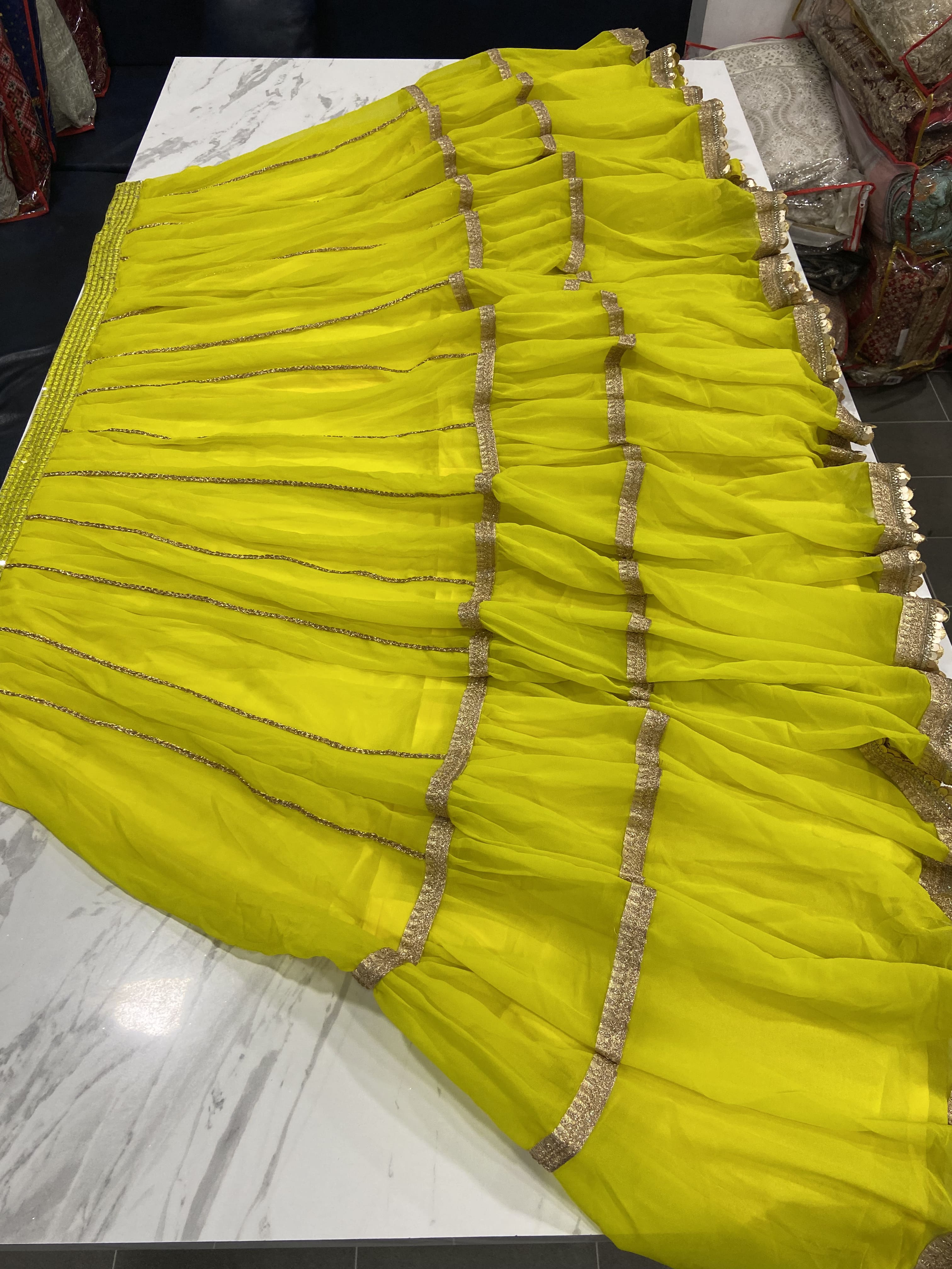Yellow Designer Embroidered Lehenga Choli In Georgette For Bridal Marriage Mehendi Sangeet Party Wear Clothsvilla