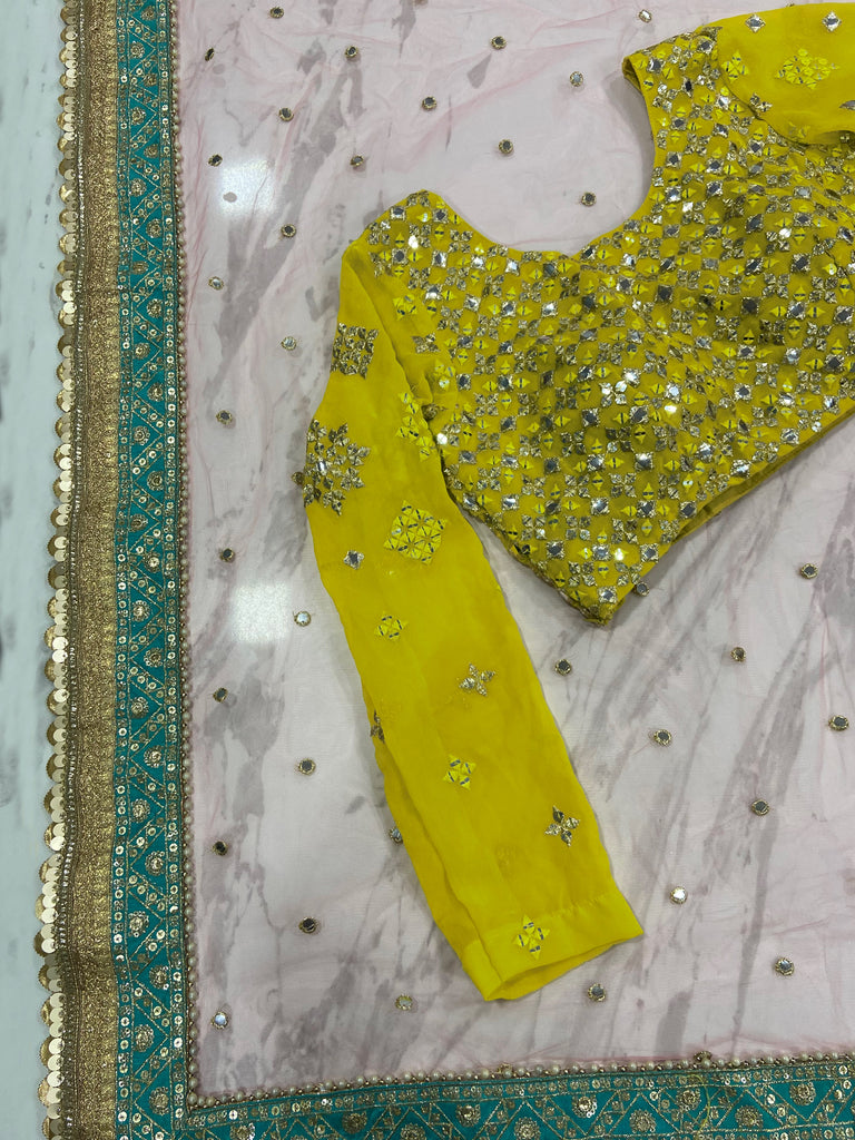 Yellow Designer Embroidered Lehenga Choli In Georgette For Bridal Marriage Mehendi Sangeet Party Wear Clothsvilla