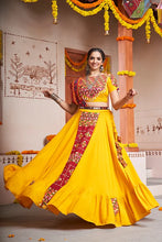 Load image into Gallery viewer, Yellow Exclusive with Mirror Work New Stylish Chaniya Choli ClothsVilla.com