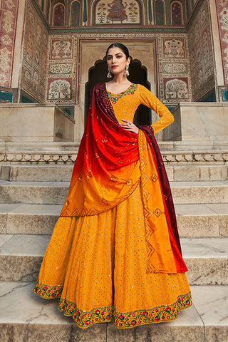 Beautiful Georgette Thread & Sequence Embroidered Work Gown ClothsVilla.com