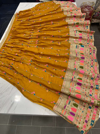 Yellow Lehenga Choli in Georgette With Resham and Sequence Work Clothsvilla