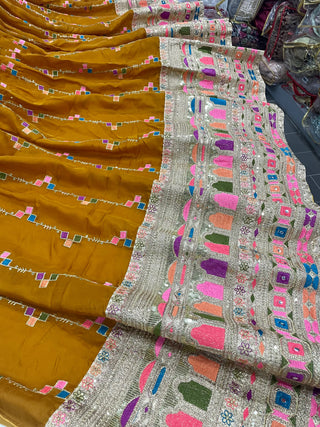 Yellow Lehenga Choli in Georgette With Resham and Sequence Work Clothsvilla