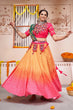 Load image into Gallery viewer, Yellow Printed Embroiderered Designer Chaniya Choli ClothsVilla.com