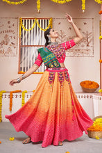 Load image into Gallery viewer, Yellow Printed Embroiderered Designer Chaniya Choli ClothsVilla.com