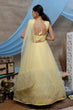 Load image into Gallery viewer, Yellow Ruffle Thread Net Party Wear Lehenga Choli ClothsVilla