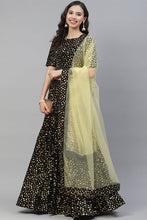 Load image into Gallery viewer, Yellow Sequins Bollywood Style Velvet Lehenga Choli Collection ClothsVilla.com