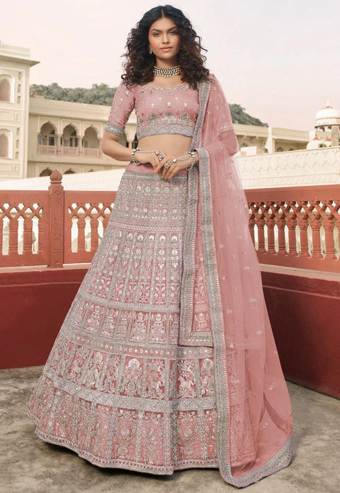 Adorable Heavy Embroidered Organza Lehenga Choli Clothsvilla Main image