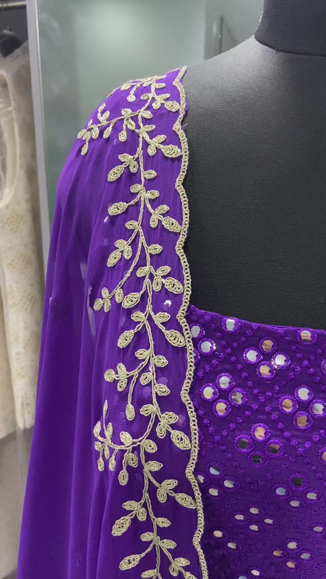 Party Wear Sharara Suit In Purple Color With Heavy Embroidery Work