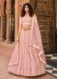Baby Pink Organza Zari And Resham Work Lehenga Clothsvilla