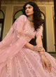 Load image into Gallery viewer, Baby Pink Organza Zari And Resham Work Lehenga Clothsvilla