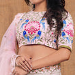 Load image into Gallery viewer, Baby-Pink Party Wear Sequins Embroidered Silk Lehenga Choli Clothsvilla