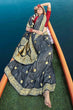 Load image into Gallery viewer, Anchor Grey Zari Butta Woven Banarasi Saree Clothsvilla