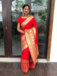 Load image into Gallery viewer, Red Color Weaving Zari Work Banarasi Soft Silk Saree Clothsvilla