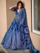 Load image into Gallery viewer, Navy Blue Color Bandhani Printed Vaishali Silk Lehenga With Blouse And Dupatta Clothsvilla