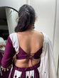 Load image into Gallery viewer, Wine Color Original Mirror Work With Bandhani Printed Cotton Chaniya Choli ClothsVilla.com