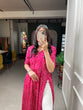 Load image into Gallery viewer, Pink Color Foil and Printed Pure Cotton Kurti Clothsvilla