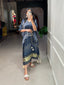 Navy Blue Color Patola Printed Gaji Silk Kaftan ClothsVilla.com