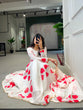 Load image into Gallery viewer, White Color Digital Printed Tabby Silk Gown Clothsvilla