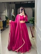 Load image into Gallery viewer, Pink Color Simple Rangoli Silk Party Wear Lehenga Choli Clothsvilla