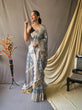 Load image into Gallery viewer, Cotton Silk Patola Printed Temple Woven Saree Bluish Grey Clothsvilla