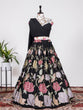 Load image into Gallery viewer, Black Color Thread And Sequins Embroidery Work Georgette Lehenga Choli Clothsvilla