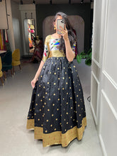 Load image into Gallery viewer, Black Color Weaving Zari Work Jacquard Silk Paithani Gown Clothsvilla
