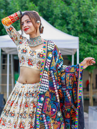 Black Color Foil And Printed Pure Cotton Lehenga Choli Clothsvilla