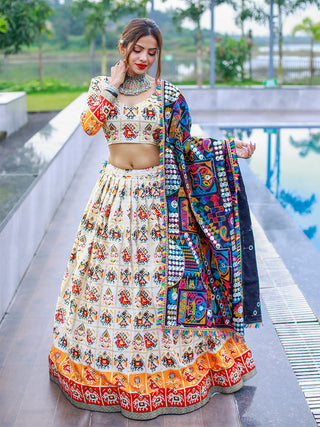 Black Color Foil And Printed Pure Cotton Lehenga Choli Clothsvilla