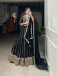 Load image into Gallery viewer, Black Color Sequins And Thread Embroidery Work Georgette Lehenga Choli Clothsvilla