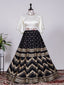 Black Color Sequins Work Velvet Banglory Lehenga Choli Clothsvilla