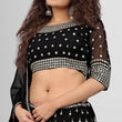 Load image into Gallery viewer, Black Party Wear Sequins Embroidered Georgette Lehenga Choli Clothsvilla