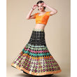 Load image into Gallery viewer, Black Partywear Embroidered &amp; Mirror Work Heavy Soft Net Lehenga Clothsvilla