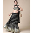 Load image into Gallery viewer, Black Partywear Sequins Embroidered Heavy Georgette Lehenga Clothsvilla
