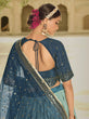 Load image into Gallery viewer, Blue and Teal Silk Embroidered Lehenga Choli Clothsvilla