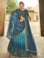 Blue and Teal Silk Embroidered Lehenga Choli Clothsvilla