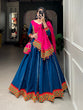 Load image into Gallery viewer, Blue Color Plain With Gamthi Work Cotton Navratri Garba Choli ClothsVilla.com