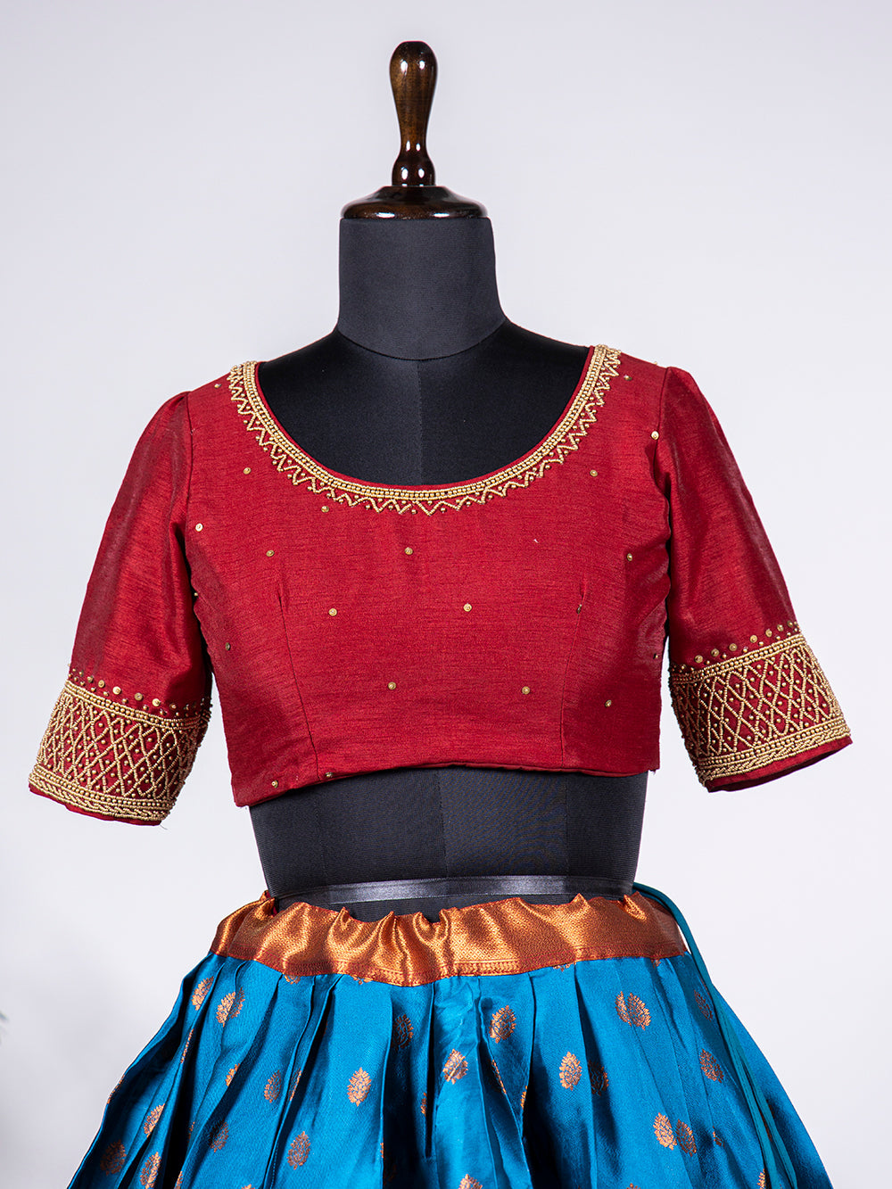 Blue Color Zari Weaving Work Jacquard Lehenga Choli Clothsvilla