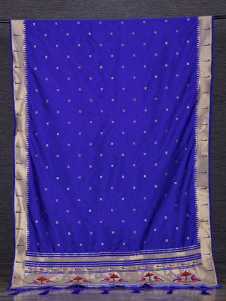 Blue Color Zari Weaving Work Jacquard Paithani Dupatta Clothsvilla