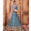 Load image into Gallery viewer, Blue Festive Wear Dori Thread Sequins Work Art Silk Lehenga Choli Clothsvilla