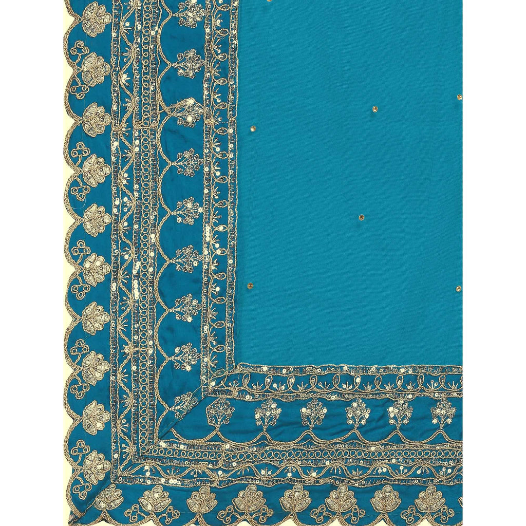 Blue Party Wear Sequins Embroidered Silk Lehenga Choli Clothsvilla