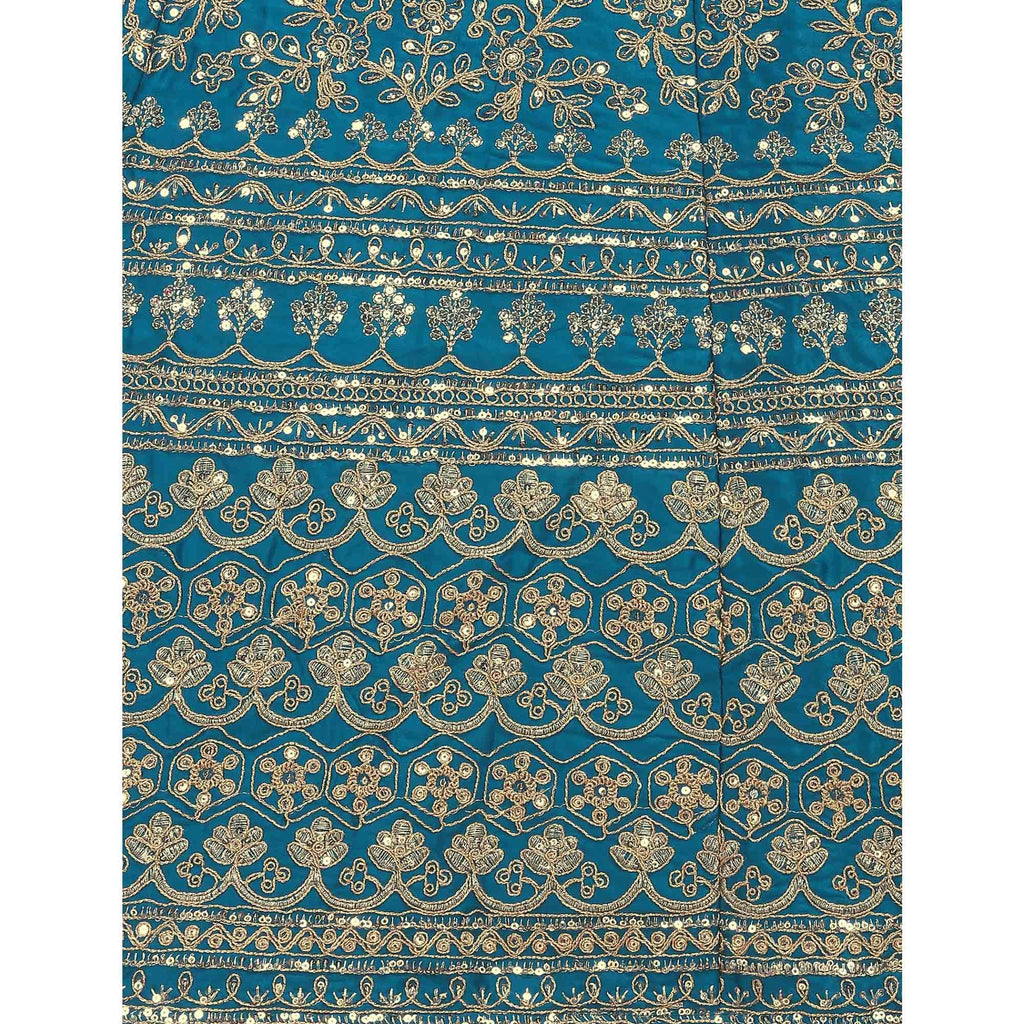 Blue Party Wear Sequins Embroidered Silk Lehenga Choli Clothsvilla