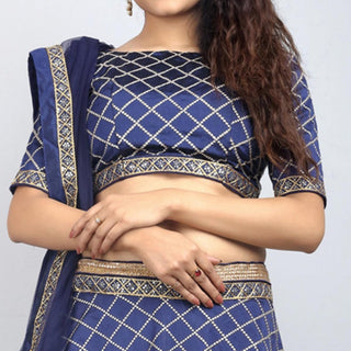 Blue Party Wear Sequins Embroidered Tapetta Lehenga Choli Clothsvilla